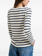 Semicouture Blue Sweater Topwear — Silk & Nylon Stripe