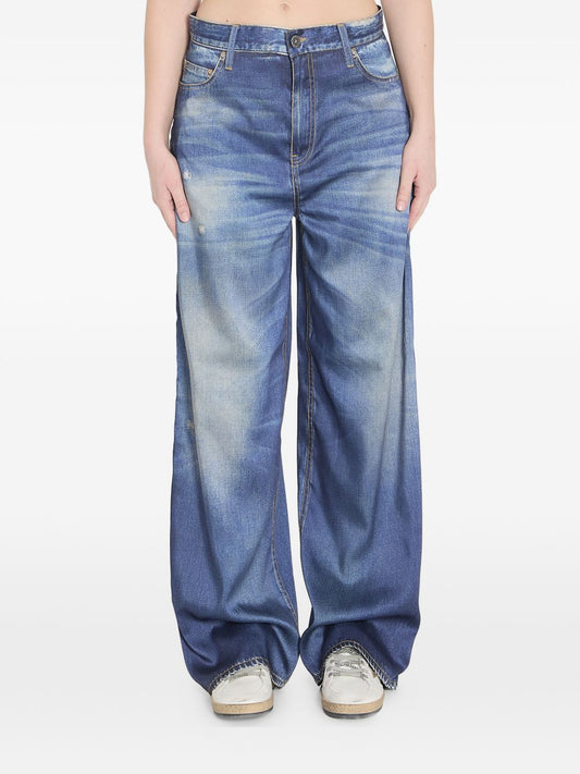 Golden Goose Jeans — Blue Wide-Leg Boyfriend Jeans
