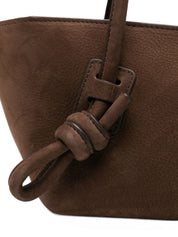 Hereu Brown Fleca Leather Shoulder Bag — New In