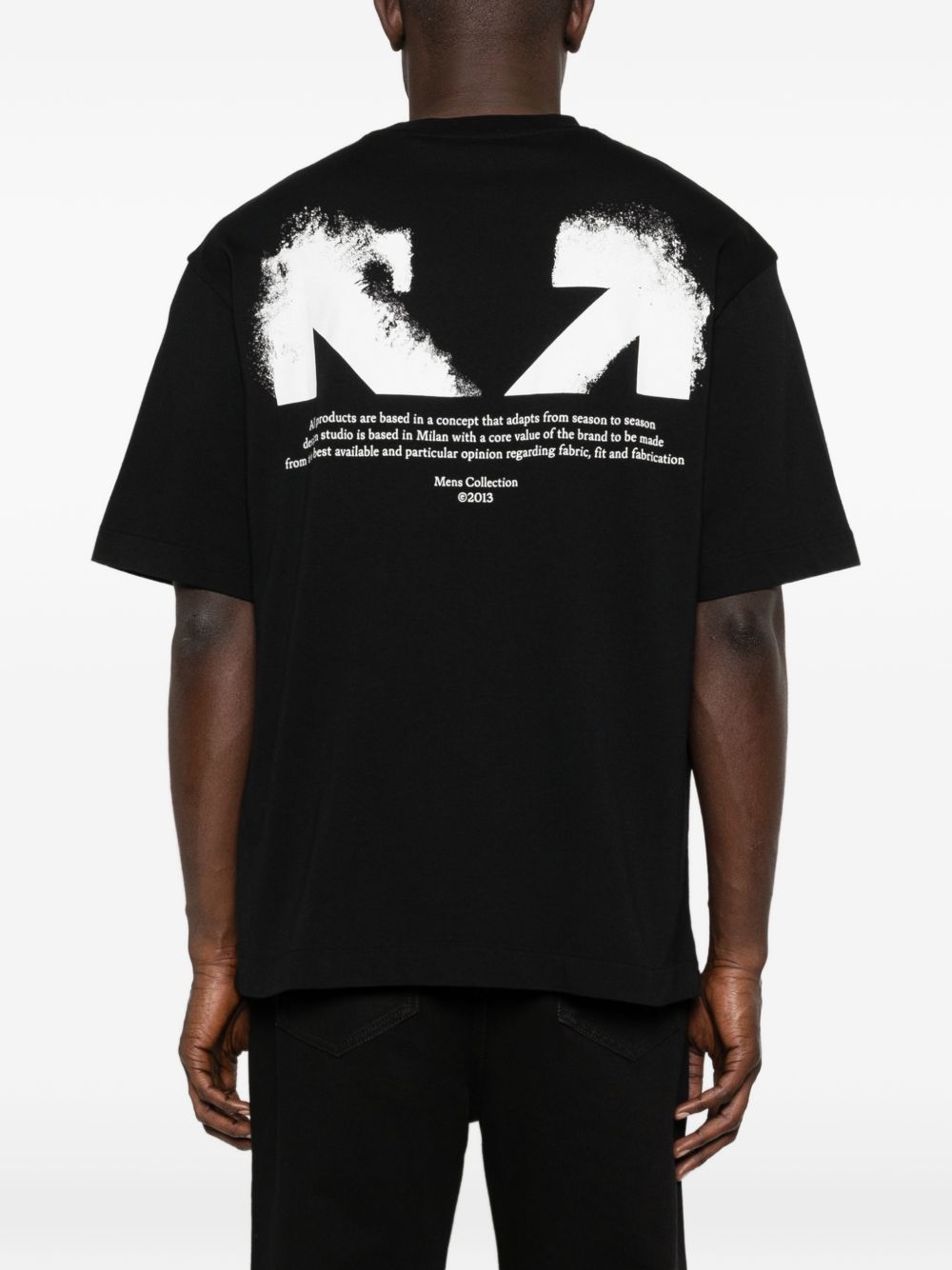 Off White T-Shirts & Polos — Black Topwear Collection