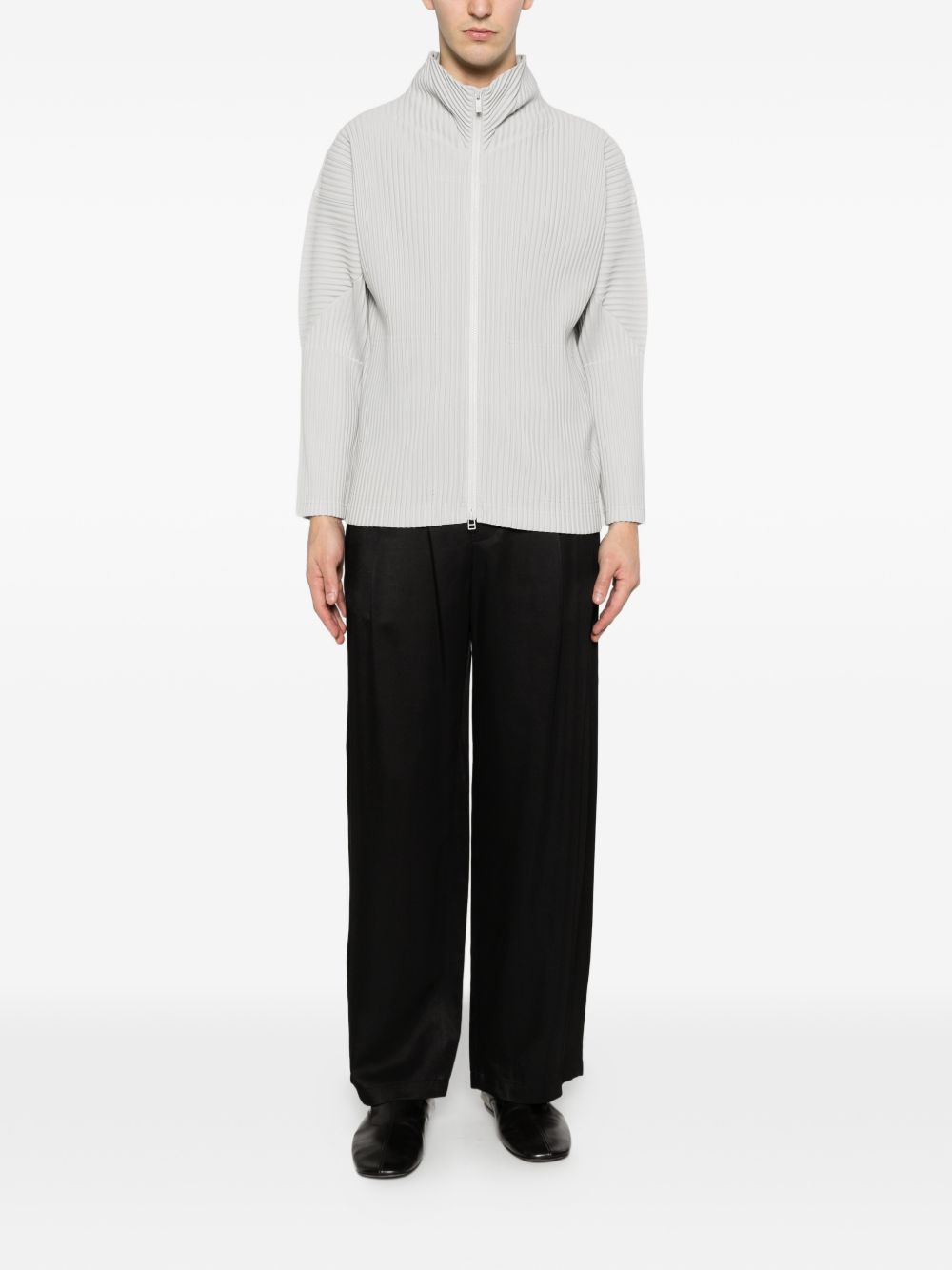 HOMME PLISSE' ISSEY MIYAKE Shirts — Light Grey Plissee