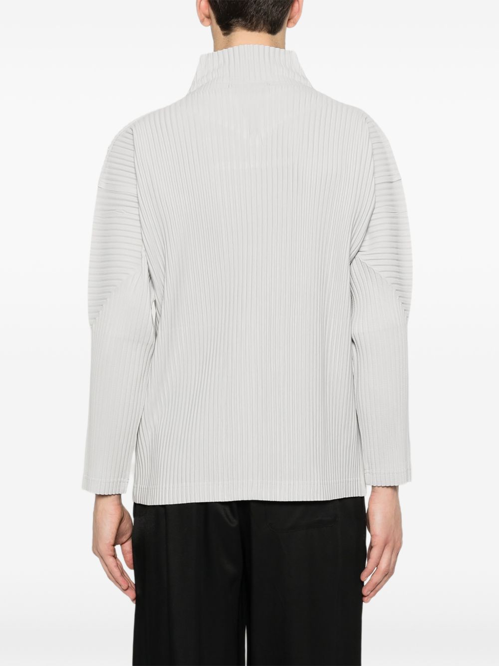 HOMME PLISSE' ISSEY MIYAKE Shirts — Light Grey Plissee