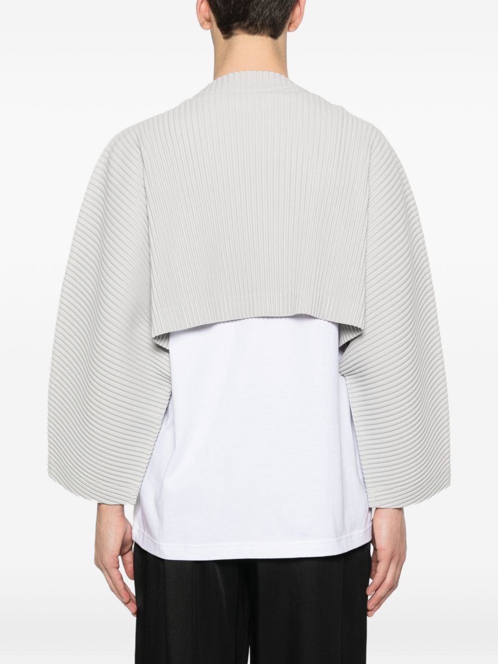 HOMME PLISSE' ISSEY MIYAKE Top — Light Grey Pleated