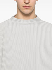 HOMME PLISSE' ISSEY MIYAKE Top — Light Grey Pleated
