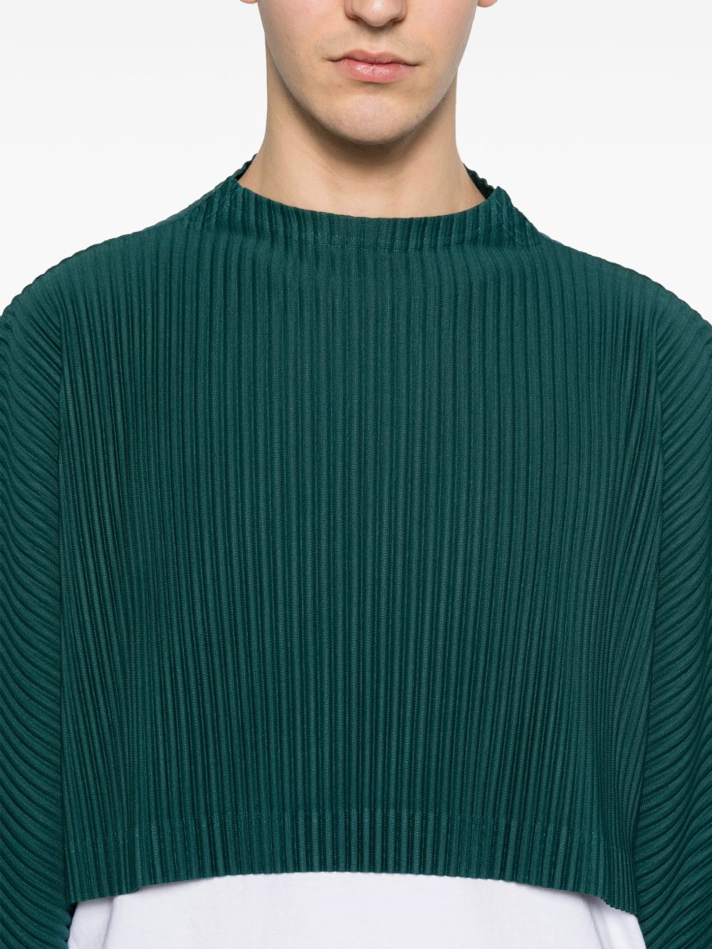 HOMME PLISSE' ISSEY MIYAKE Blue Pleated Top
