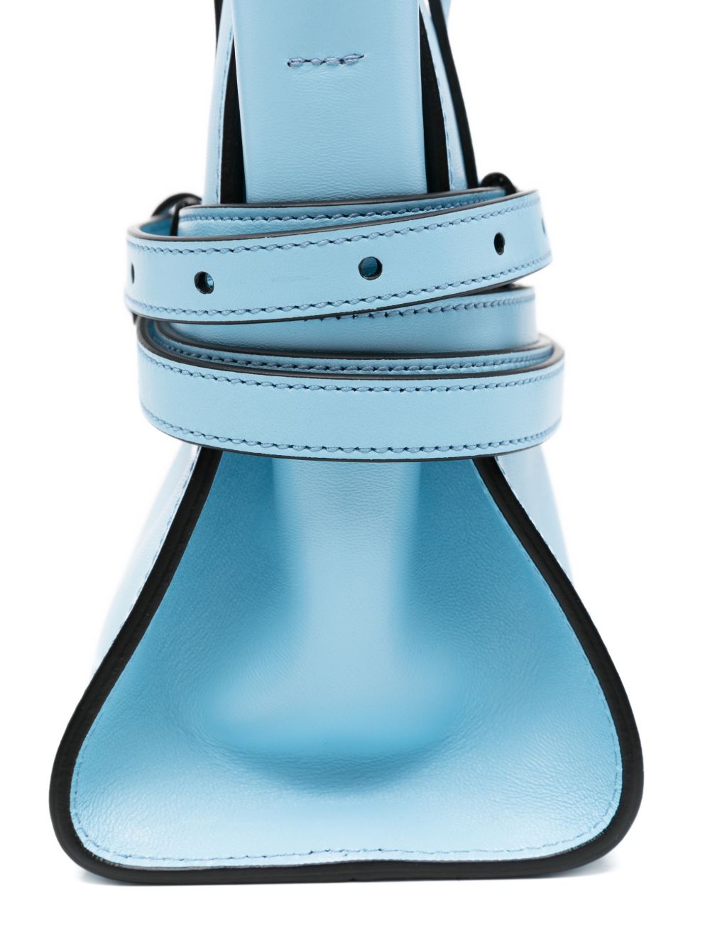 Moschino Clear Blue Handbag — Tie Me Small Leather