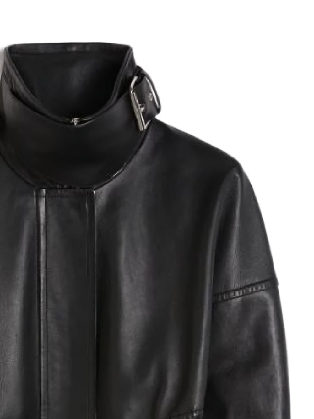 SPORTMAX PRE Black Leather Jacket — Tailored Women’s Jacket