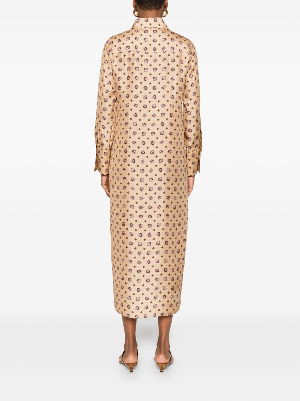 Alberto Biani Beige Dresses — Silk Chemisier (New)