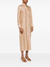 Alberto Biani Beige Dresses — Silk Chemisier (New)