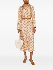 Alberto Biani Beige Dresses — Silk Chemisier (New)