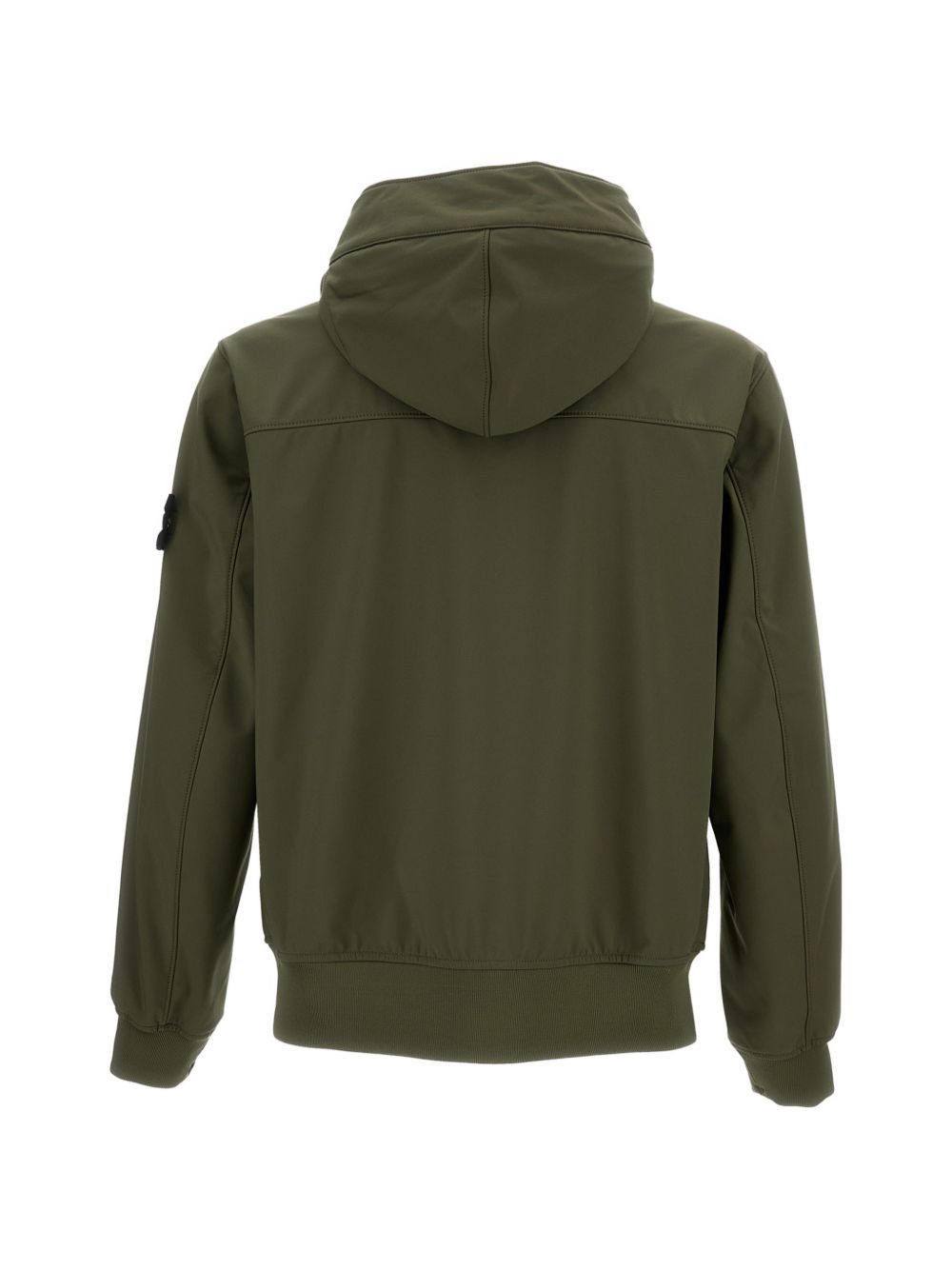 Stone Island Green Jackets — Hooded Blouson Coat