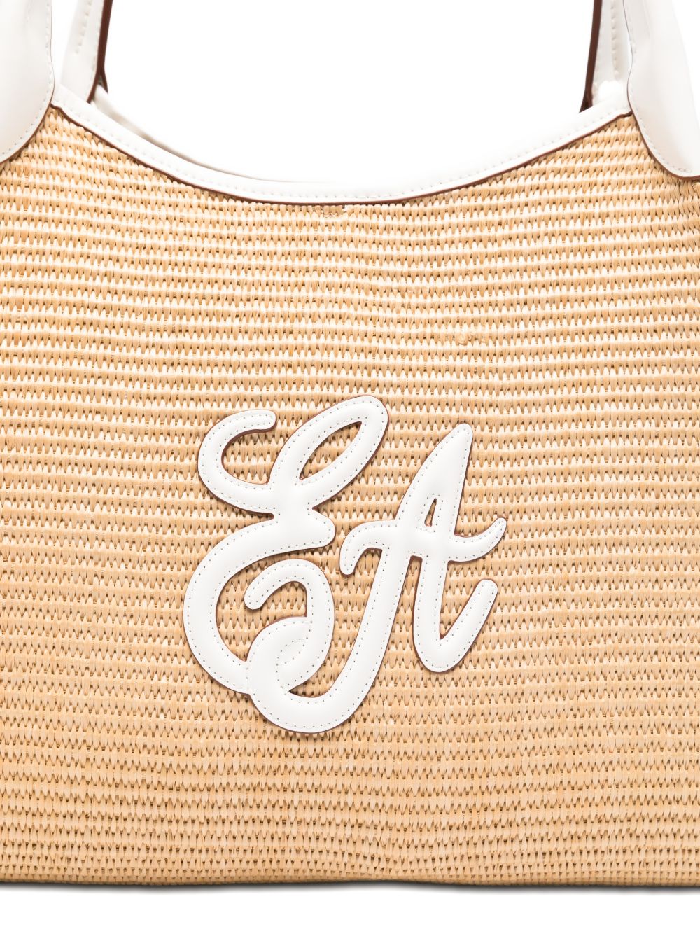 Emporio Armani White Shopper Bag — New Straw Tote