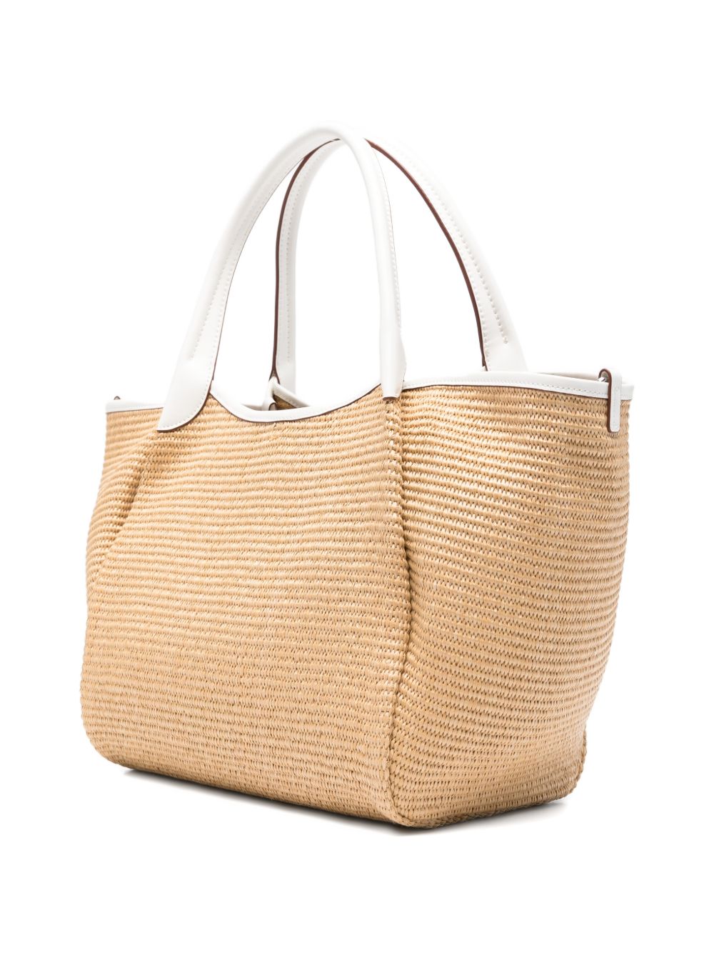 Emporio Armani White Shopper Bag — New Straw Tote