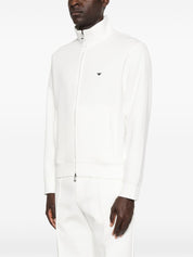 Emporio Armani White Sweater — Logo Cotton Sweatshirt