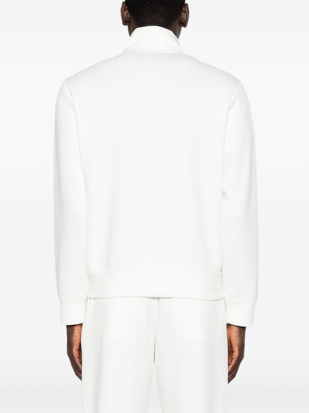 Emporio Armani White Sweater — Logo Cotton Sweatshirt