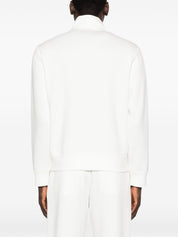 Emporio Armani White Sweater — Logo Cotton Sweatshirt