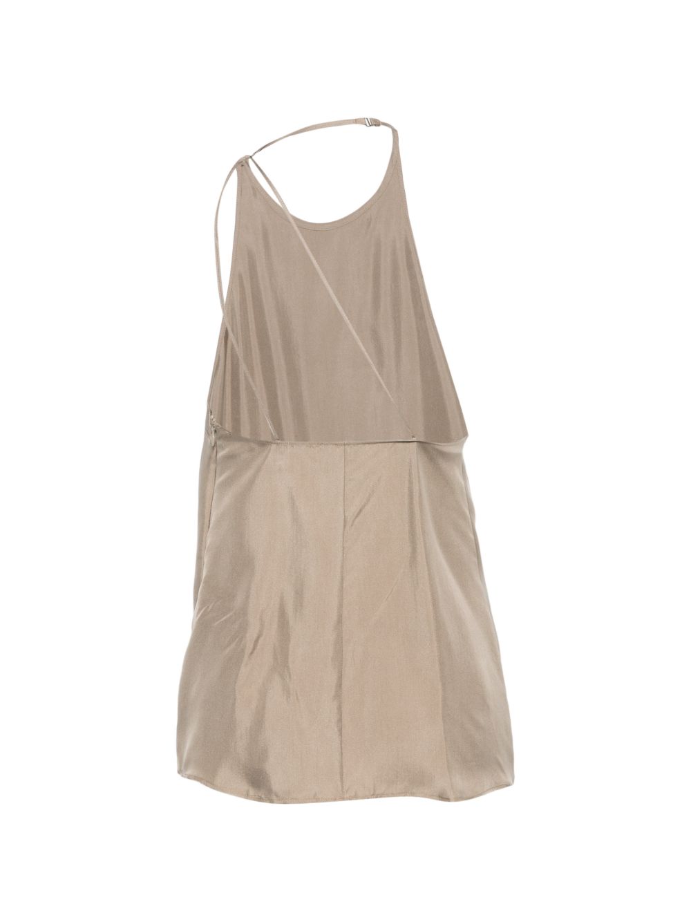 Alysi Dove Grey Silk Top — Sleeveless Twill 55€