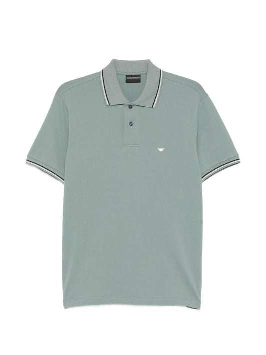 Emporio Armani Clear Blue T-Shirts & Polos — Topwear