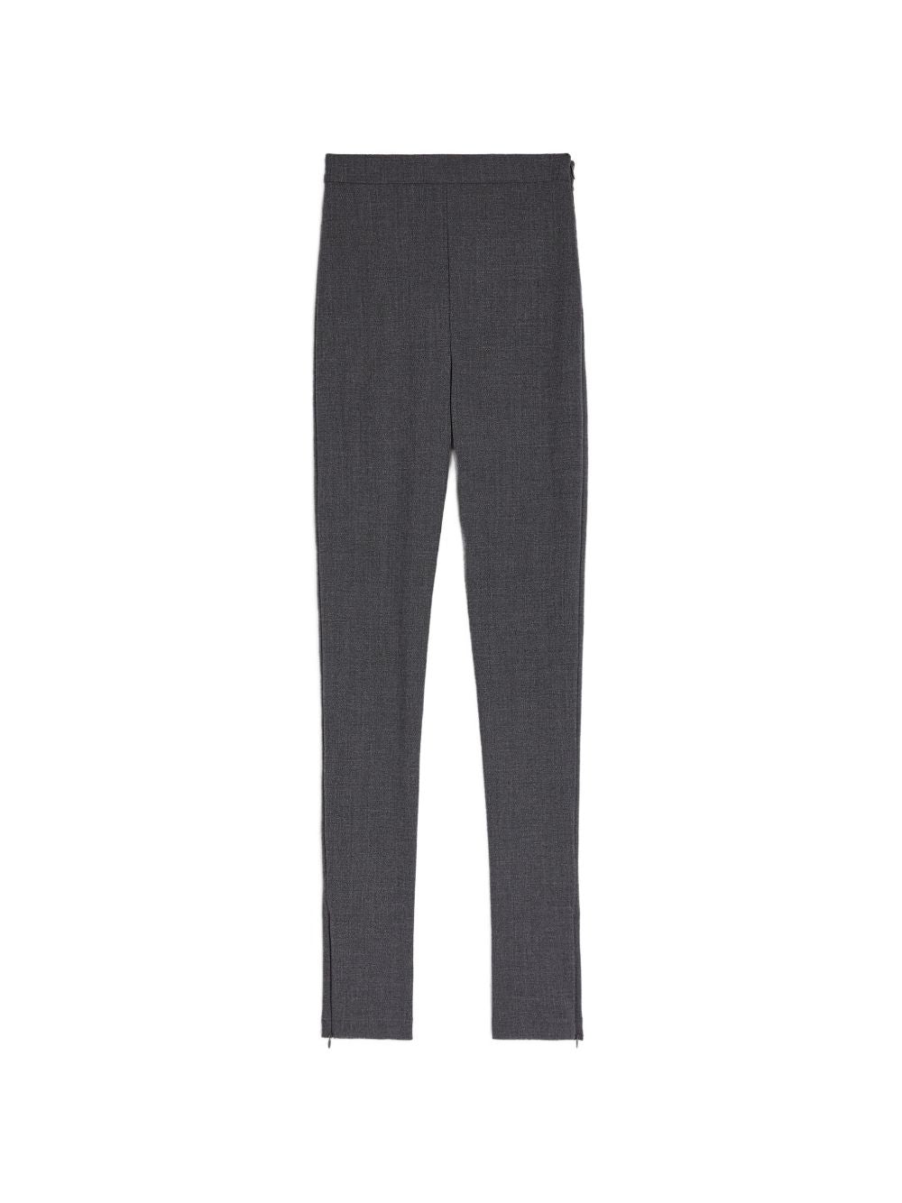 Jil Sander Grey Wool Trousers — Slim Fit, Side Zip
