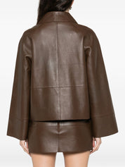 Parosh Brown Leather Jackets — New In Spring‑Summer 2026