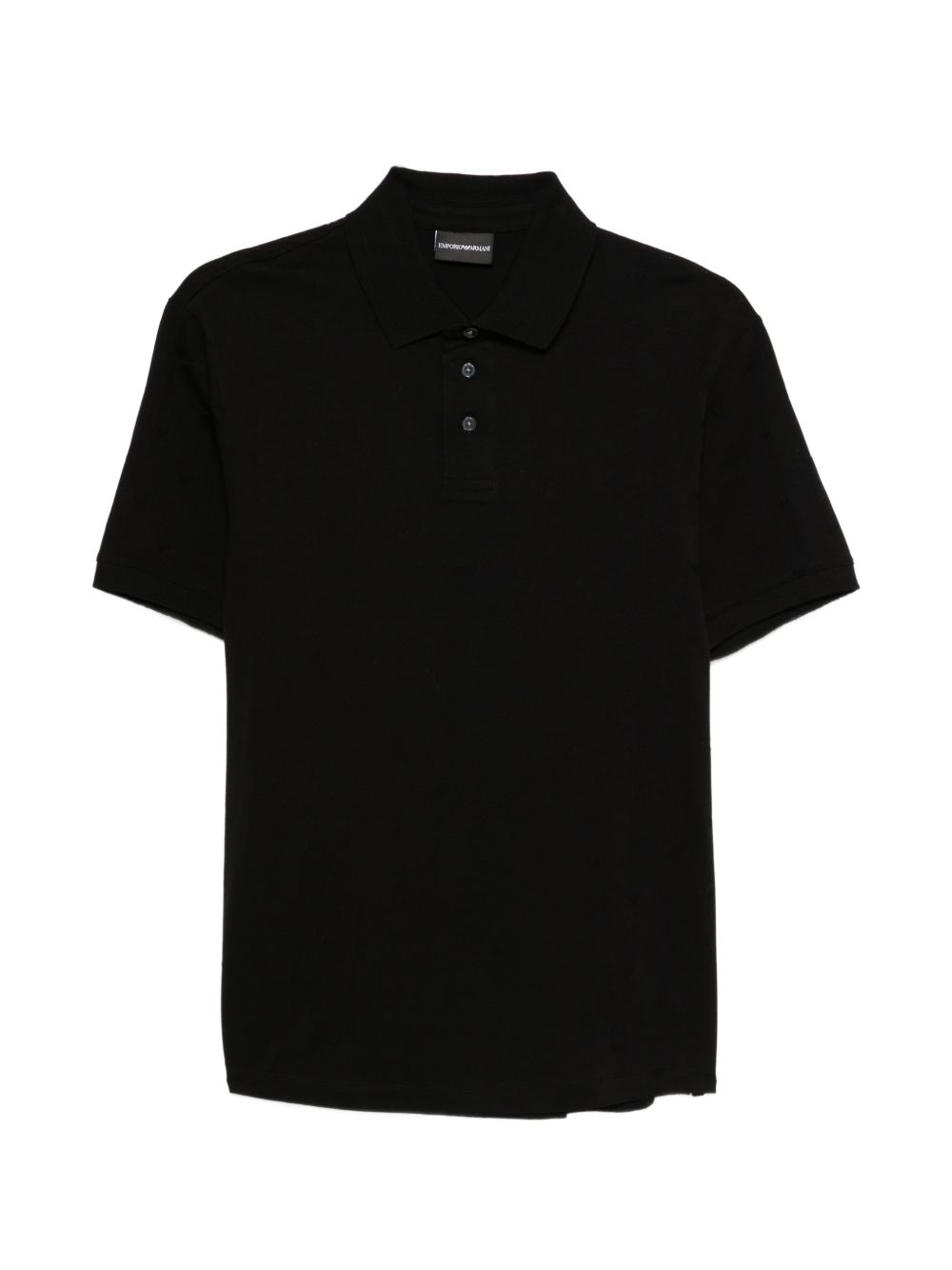 Emporio Armani Black T-Shirts & Polos — Topwear