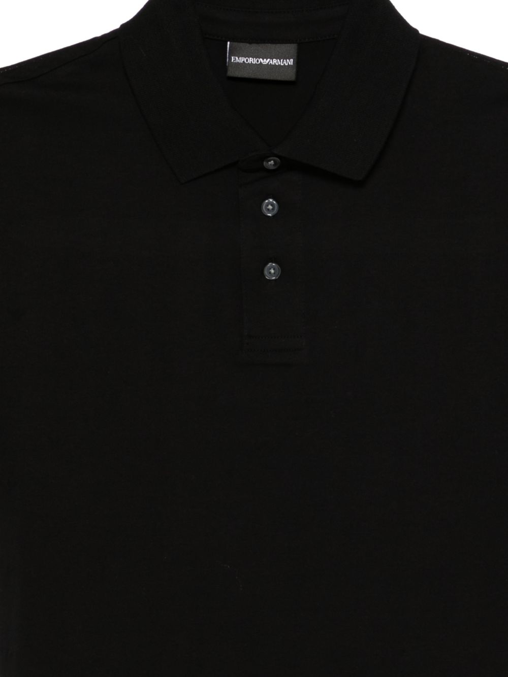 Emporio Armani Black T-Shirts & Polos — Topwear