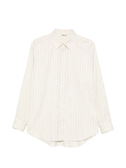 Auralee Shirts Ivory — Cotton-Silk Button Shirt