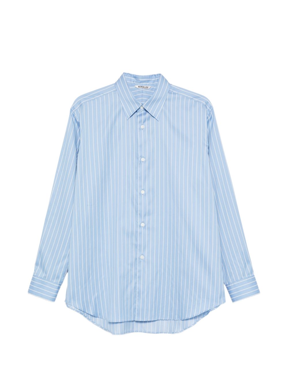 Auralee Shirts — Clear Blue Cotton-Silk Shirt