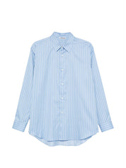Auralee Shirts — Clear Blue Cotton-Silk Shirt
