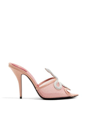 Valentino Garavani Sandals — Coeur Vipère Leather Mules