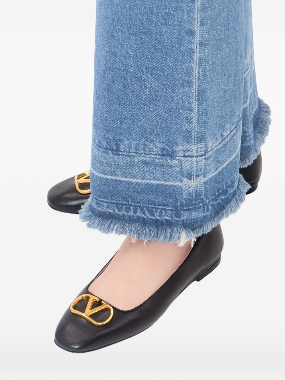 Valentino Garavani Flat Shoes — VLogo Leather Ballets