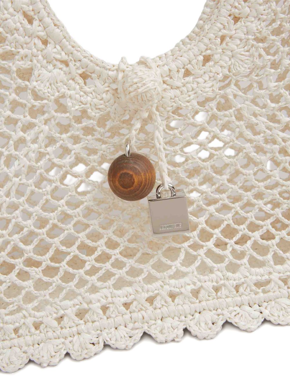 JACQUEMUS Handbag — White Le Petit Carré Spiaggia