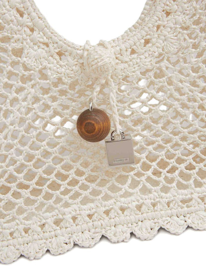 JACQUEMUS Handbag — White Le Petit Carré Spiaggia