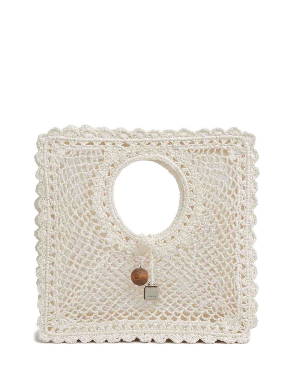 JACQUEMUS Handbag — White Le Petit Carré Spiaggia