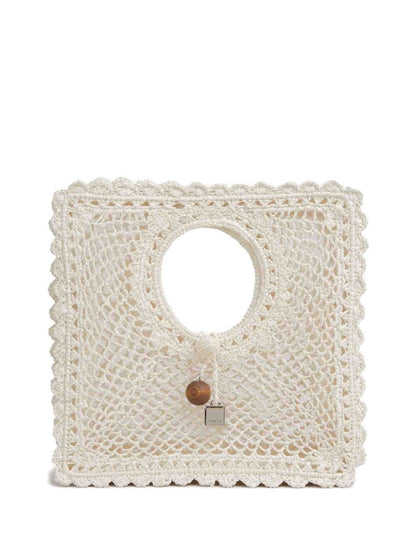 JACQUEMUS Handbag — White Le Petit Carré Spiaggia