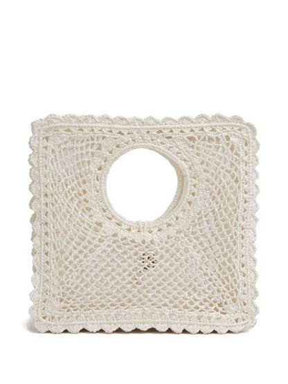 JACQUEMUS Handbag — White Le Petit Carré Spiaggia