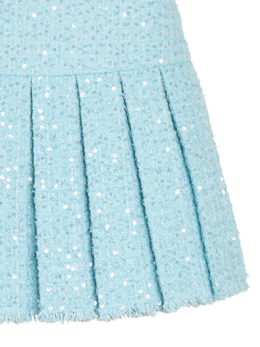 Alice + Olivia Skirts — Clear Blue Pleated Mini