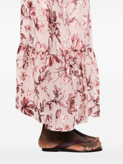 Alice + Olivia Pink Skirts — Printed Maxi Ruffle