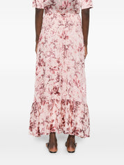 Alice + Olivia Pink Skirts — Printed Maxi Ruffle