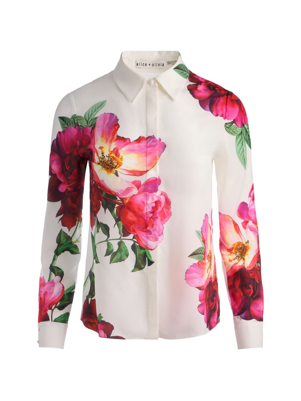 Alice + Olivia White Silk Shirts — New In Spring 2026