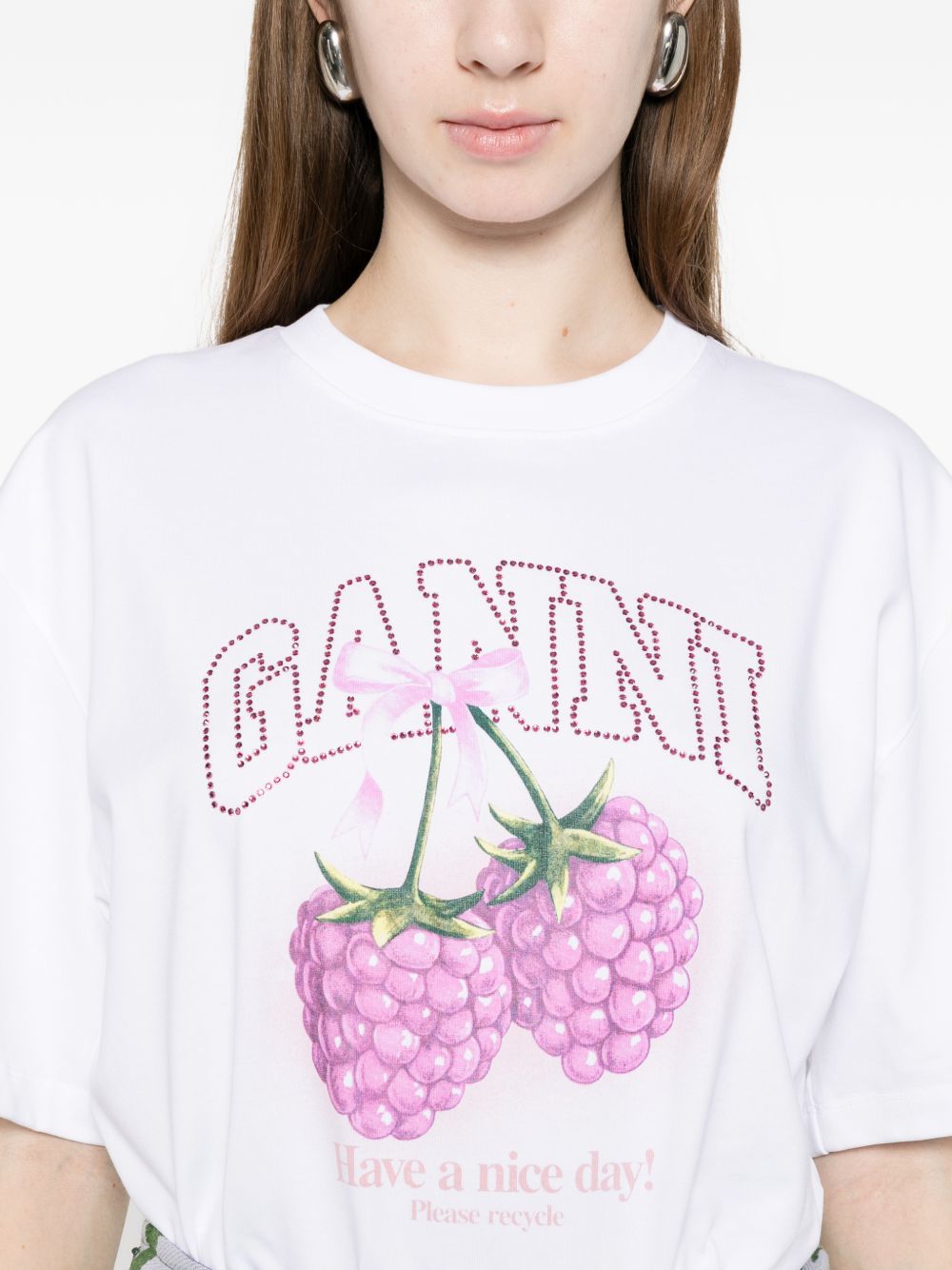 GANNI T-shirts and Polos White