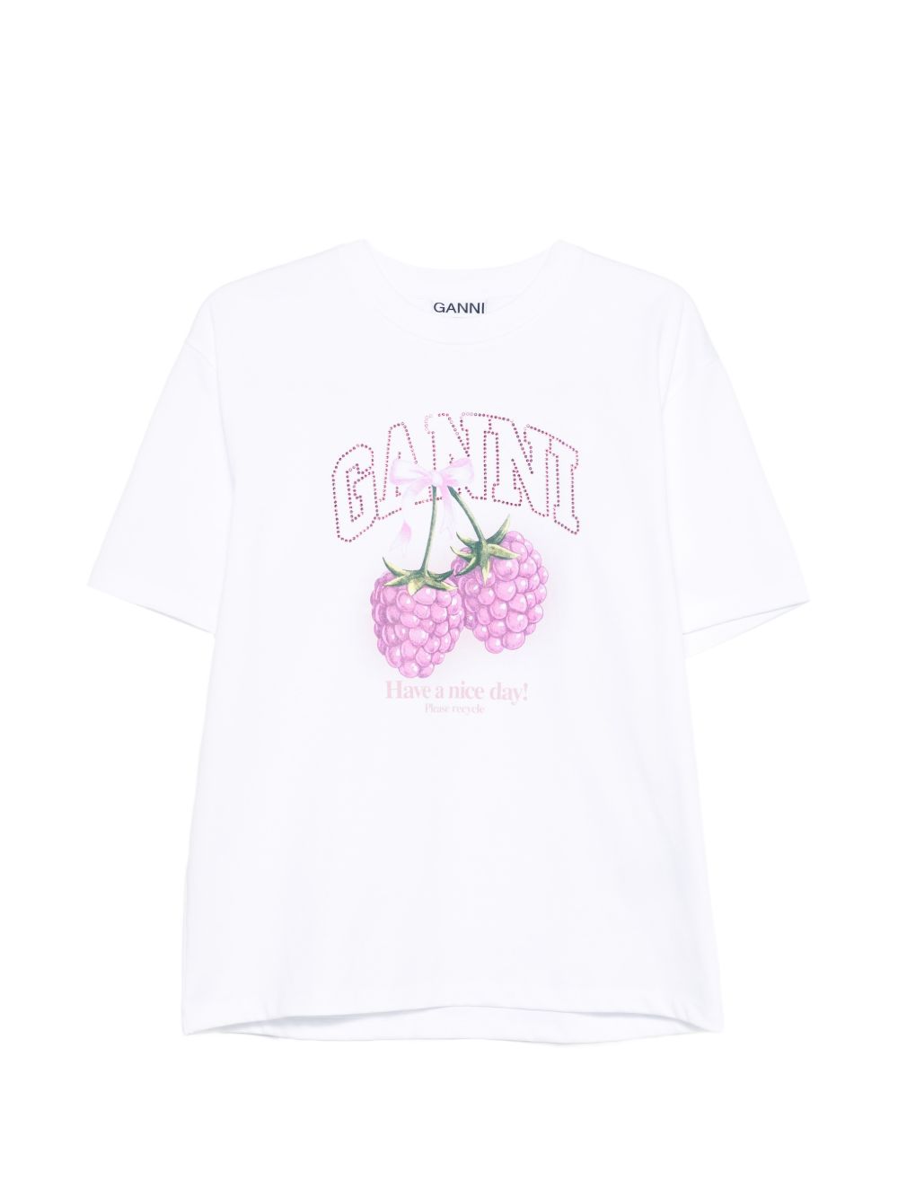 GANNI T-shirts and Polos White