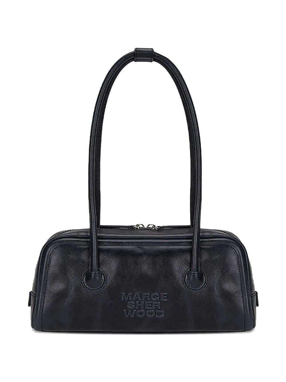 MARGESHERWOOD Soft Boston Handbag — Black Leather