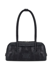 MARGESHERWOOD Soft Boston Handbag — Black Leather