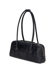 MARGESHERWOOD Soft Boston Handbag — Black Leather