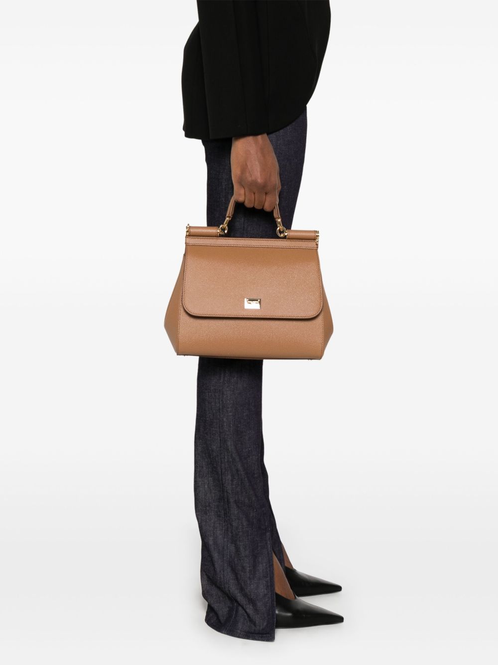 Dolce & Gabbana Brown Handbag — Sicily Large