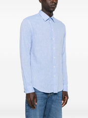 Emporio Armani Shirts Clear Blue