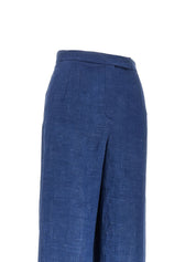 Emporio Armani Blue Linen Trousers — New In