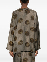 Uma Wang Grey Topwear — New Tie-Detail Top