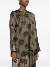 Uma Wang Grey Topwear — New Tie-Detail Top